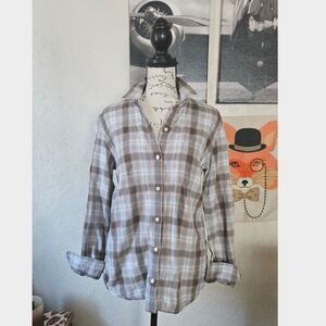 The Gap Boyfriend shirt Pink & Grey Women's Medium